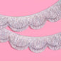 xo, Fetti Silver Iridescent Scalloped Fringe Banner - 6 Ft. | Bachelorette Party Decorations, Birthday Sign, Sparkly Decor, Photo Booth Backdrop