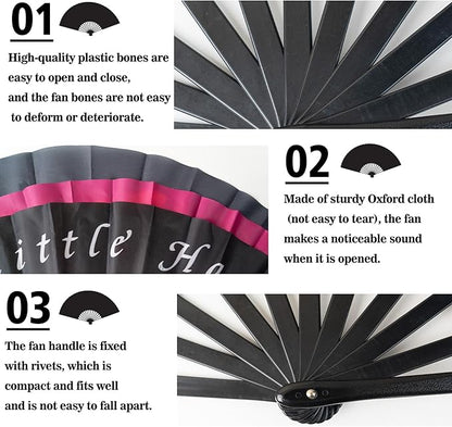Custom Fans with Your Photo/Text - 13 Inch Personalized Folding Hand Fan for Line Dancing, Weddings, Parties | Decorative Gift for Women, Church Events & Dance Performances (20, 10 Inch)
