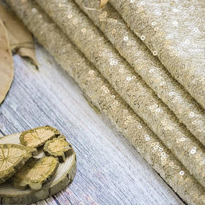 JYFLZQ Champagne Sequin Backdrop Curtains 8ft x 8ft 1 Panel Glitter Photo Booth Backdrops Sparkly Photography Background Drapes for Parties Wedding Bridal Showers