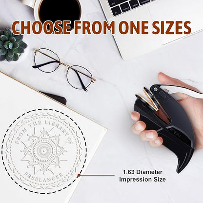 Personalized Book Embosser - Custom Library Stamp, Personal Gifts for Book Lovers, Readers, Teachers (Star-03)