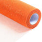 Sparkling Tulle Rolls, 15” by 30 Yards (90FT) Glitter Tulle Spool Ribbon Fabric for Wedding Birthday Bridal Shower Tutu Skirt Party Gift Wrapping (Orange)
