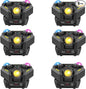 6-Pack Moving Head Stage Lights 9 X 10W LED DJ Lighting with DMX Mode Sound Stage Lighs and Parties Lights Activated for Party Wedding Concert Disco DJ Concert Show