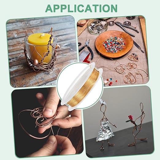 0.7 mm/21 Gauge Copper Wire for Jewelry Making, 10.2FT Copper Beading Craft Wire for Jewelry/Weaving/DIY Crafting/Planting, Color-Retaining [3.1M, Copper Tone]
