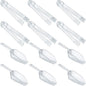 Roshtia 12 Pcs Plastic Serving Tongs Mini Kitchen Tongs Utility and Plastic Kitchen Scoops Clear Ice Scoop Mini Clear Buffet Scoop for Candy Dessert Buffet Ice Snack Coffee Tea