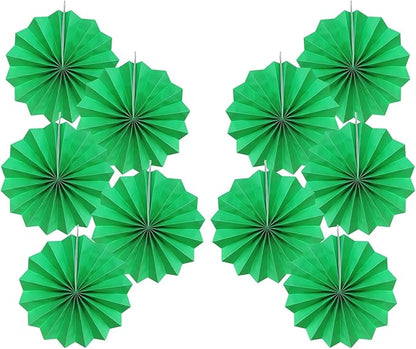Green Party Decorations,Green Paper Decorations for Party,Tennis Party Decorations Party Paper Fans Bulk 8in,Graduation Decoration Classroom Decor,St Patrick's Day Decortions 30 Color DIY Set （Green）