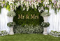 Wedding Arch Flower Backdrop - 10x6.5ft Mr & Mrs Engagement & Anniversary Photography & Bridal Shower Background