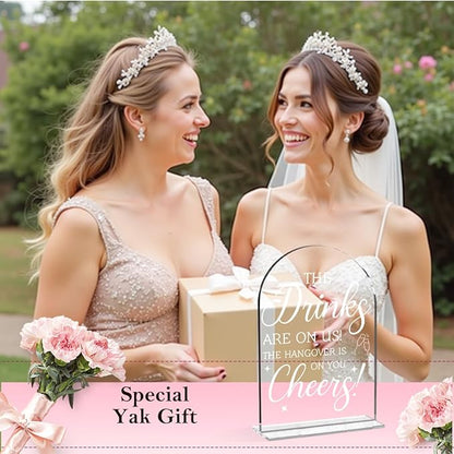 Wedding Decorations for Reception Ceremony, Wedding Clear Acrylic Table Sign for Marriage Parties Anniversaries Reception Cafe Hotel Party Bar Business Event