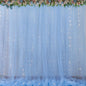 20x10ft Baby Blue Tulle Backdrop Curtains with Lights for Party Wedding Baby Shower, Sheer Wrinkle Free Backdrop Curtains for Birthday Party Photo Booth Background Decoration