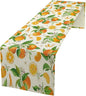 Spring Summer Orange Table Runner Vintage Citrus Lemon Fruit Mandarin Floral Dinner Runner for Farmhouse Baby Shower Party Holiday Home Kitchen Dining Table Decor 13x70