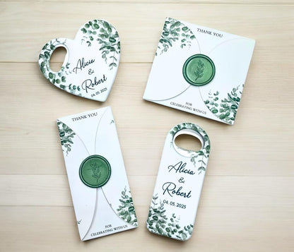 Wedding Bottle Opener Favors for Guests in Bulk, Hearts Shape Bottle Opener, Personalized Party Favors in Bulk, Wedding Favor Guests. 20 to 300 pcs. Custom Fridge Bottle Opener (Heart)