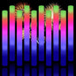 Super Z Outlet Upgraded Light up Foam Sticks, 3 Modes Colorful Flashing LED Strobe Stick for Party, Concert and Event (12)