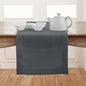 Solino Home Linen Hemstitch Table Runner 36 Inches - 100% Pure Linen Dark Grey Table Runner 14 x 36 Inch Ideal for Dresser and Coffee Tables - Classic Hemstitch - Thanksgiving