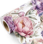 WRAPAHOLIC Floral Wrapping Paper Roll - Mini Roll - 17 Inch x 9.8 Feet - Purple Flower Wrapping Paper, Perfect for Girls Women Birthday, Wedding, Bridal Shower