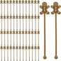 50 Pcs Christmas Drink Stirrers Xmas Coffee Stir Sticks Plastic Swizzle Sticks Cocktail Mixers for Holiday Party Supplies Hot Drinks Cocoa Bar Decoration