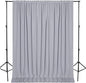 DWCN 10x7 FT Silver Gray Backdrop Curtains for Parties, Photography Backdrop Drapes with Rod Pockets for Wedding Decorations Stage Birthday Family Gatherings, 2 Panels 5ft x 7ft