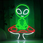 Mushroom Alien Neon Sign for Wall Decor, USB Dimmable Green Alien Neon Lights for Bedroom, Home, Game Room, Party, Beer Bar, Hip Hop Pub, Man Cave, Yoga Gifts