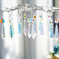 20PCS Chandelier Icicle Crystal Prisms Suncatcher,55mm Chandelier Crystals Replacement, AB Colors Crystals for Chandeliers with Hooks for Windows Wedding Lamp Decoration