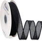 Ribbli Black Burlap Wired Ribbon, 1” Inch x Continuous 20 Yard, Black Wired Ribbon for Wreaths,Big Bows,Tree Decoration,Outdoor Decoration