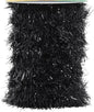 Mandala Crafts Black Tinsel Garland - Thin Metallic Foil Glitter Mini Garland for Christmas Tree, Party, Wedding Decor, and Holiday Decorations