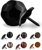 50 Pack 1" Small Round Head Iron Clavos Decorative Nails – Black – Handmade Rustic Round Fasteners for Farmhouse Shutter, Faux Wood Beams, Barn Door, Shutters, and Gates – Ornamental Wood Accent