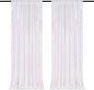 White Iridescent Sequin Backdrop 2 Panels 2FTx8FT Unicorn Backdrop Curtains Glitter Party Backdrop for Girls Birthday Decorations
