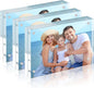 HOUSE DAY Acrylic Picture Frames 4x6, 3 Pack Magnetic 4 x 6 Picture Frame, Double Sided Clear 4x6 Photo Frame with Microfiber Cloth, Frameless FreeStanding 4x6 Frame Gift for Desktop Display