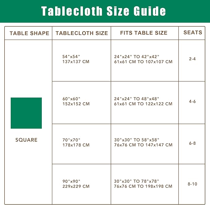 Biscaynebay Textured Fabric Christmas Square Table Cloth 90x90 Inch, Burgundy Water Resistant Tablecloths for Dining, Kitchen, Wedding, Parties etc. Machine Washable