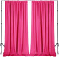 Sugargirl 10x10FT Fuschia Backdrop Curtains Polyester Photo Backdrop Drapes Curtains 2 Panels with Rod Pockets for Party Birthday Wedding Photography Home Decoration