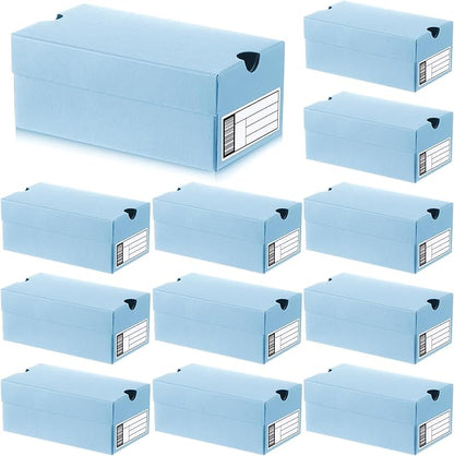 12 Sets Mini Shoe Gifts Boxes for Party Favors 4.7 x 2.5 x 2 Inch Sports Mini Sneaker Box with Editable Label for Candies Cookies Snacks (Light Blue, 4.7 x 2.5 x 2 Inches)