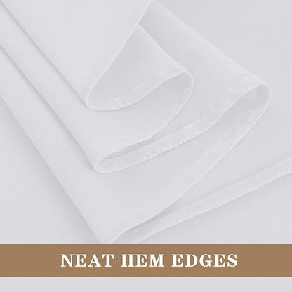 Fitable White Table Clothes for Rectangle Tables, 6 Pack - 90 x 132 Inch - Reusable and Elegant Tablecloths, Polyester Fabric Table Covers for Wedding, Party, Banquet, Formal Events