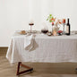 Talasily Linen Tablecloth 100% Pure Linen Table Cloth 60x144 Inches Rectangle Tablecloths Washable Cloths for Kitchen, Dining, Buffet Parties, Holidays, Picnic, Weddings and Restaurants-Natural Linen