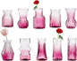 10 Pcs Pink Flower Bud Vases, Loose Transparent Flower Bud Vases, Small Vases, Decorative Vases, Family Wedding Table Decorations