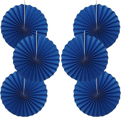 BARTHEW Blue Birthday Decorations,DIY Blue Paper Fans Hanging Decoration ,Party Decorations for Adults 16in, Royal Blue Birthday Decorations,Baby Shower Decorations 30 Color DIY Set (Navy Blue)