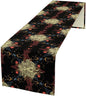 Boho Moon Lion Table Runner, Chinese Fish Phase of The Moon Sun Moon Table Runner for Kitchen Dining Table Home Party,13x120 Inch Black Red