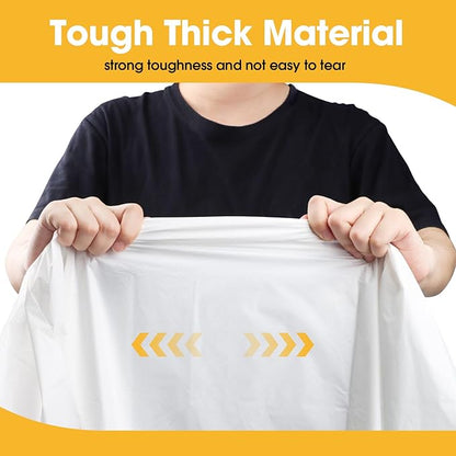 White Plastic Table Cover Roll - 54IN x 100FT, Table Cloth for Rectangle Table with Slide Cutter, Plastic Table Cloth Disposable with Cut-to-Size Design for Weddings, Banquets, Parties