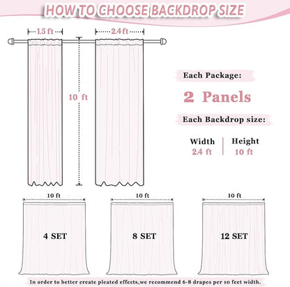 DUOBAO Pastel Yellow Chiffon Backdrop Curtains - 2 Panels 29" x 120" Semi-Sheer Wedding Drapes for Elegant Events & Party and Photography Living Room Curtains
