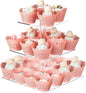 Boxalls Cupcake Stand, 3 Tier Square Acrylic Cupcake Display Stand Holder, Clear Dessert Pastry Tower for Wedding, Birthday, Theme Party, Baby Shower
