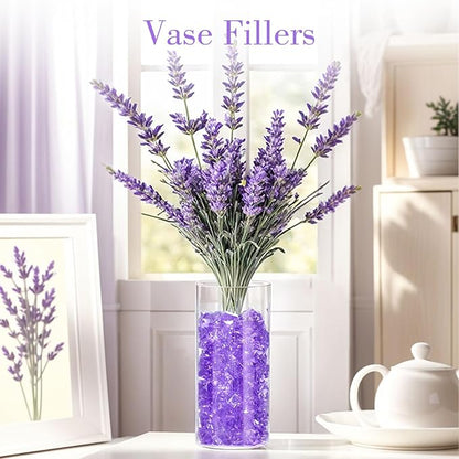 DomeStar Purple Fake Ice Rocks, 150PCS Acrylic Gems Crystals Plastic Diamonds Centerpiece for Vase Fillers Wedding Party Table Scatter
