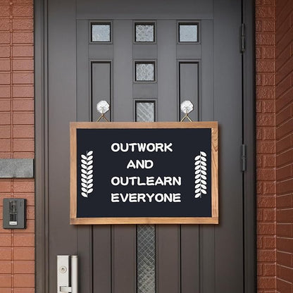 Magnetic Chalkboard Large Chalkboard for Wall Rustic Wood Framed Decorative Blackboard for Kids Hanging Blackboard for Home, Office, Restaurant 16" x 24"