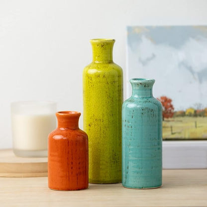 Sullivans Vase Set, Farmhouse Decor, Vases for Your Kitchen, Bedroom, Office, Living Room Bathroom, Mantle & Shelf Home Decor, Centerpiece Table Decorations (CM2334)