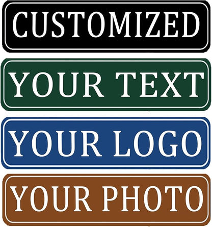 Custom Sign, Personalized Metal Signs,Customized Metal Signs Outdoor for Offices, Businesses, Workplaces, Street, Address, Indoor and Outdoor Use