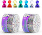 Push Pin Magnets - Tiergrade 120 Pack 7 Assorted Color Strong, Office, Use at Kitchen Home and School Classroom, for Refrigerator Dry Erase Board and Whiteboard.