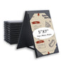 Menu Covers - Set of 10 Double-Sided Table Tent Cards for Restaurant, Dinner Party, and Bar Menus - Includes Bill Holder and Reserved Seating Signs - Easy to Clean and Foldable (20, 5 * 7)