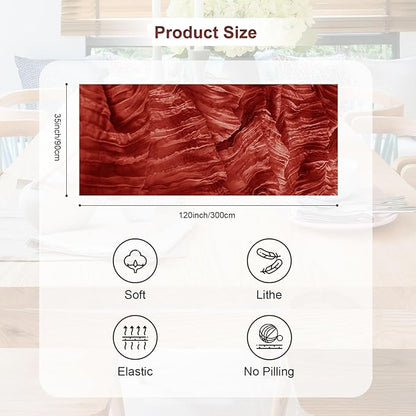 6 Pack Terracotta Cheesecloth Table Runner 35x120 Inch 10Ft Rustic Gauze Cheese Cloth Thanksgiving Table Runner Sheer Cheesecloth Table Runners for Wedding Party Bridal Shower Decoration