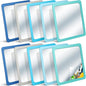 Dandat 10 Pcs Small Mirrors for Kids 6 x 6 Inch Square Shatter Proof Reflector Toddler Glass Plastic Reflector for Classroom DIY Craft Preschool Facial Expression (Blue-Gray Colors)