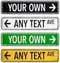 Custom Signs Outdoor Metal, Personalized Street Sign for Home Bar Wall Decor, 6x24 Inches, Indoor/Outdoor Use, Arrow Signs, Fade Resistant .040 Aluminum