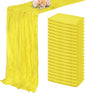 20 Pack Yellow Cheesecloth Table Runner 20 x 120 Inch Long Rustic Gauze Cheese Cloth Table Runner for Wedding 10FT Bridal Baby Shower Table Decorations Boho Fabric Sheer Birthday Party Table Decor