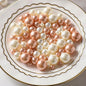 200 Pcs Vase Filler Beads White and Rosegold Pearl Beads for Vase No Hole Pearls for Centerpieces Vases Home Table Party Decor Wedding DIY 8/14/20mm