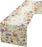 Floral Table Runner,Flowers Plant Print Spring Table Runner for Kitchen Dining Table Decoration for Home Party Decor 13x120 Inch
