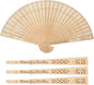 100Pcs Wedding Fans Personalized Folding Hand Fans Custom Sandalwood Wedding Fans with Organza Bags Wedding Party Favor Wedding Fans for Guests (200)